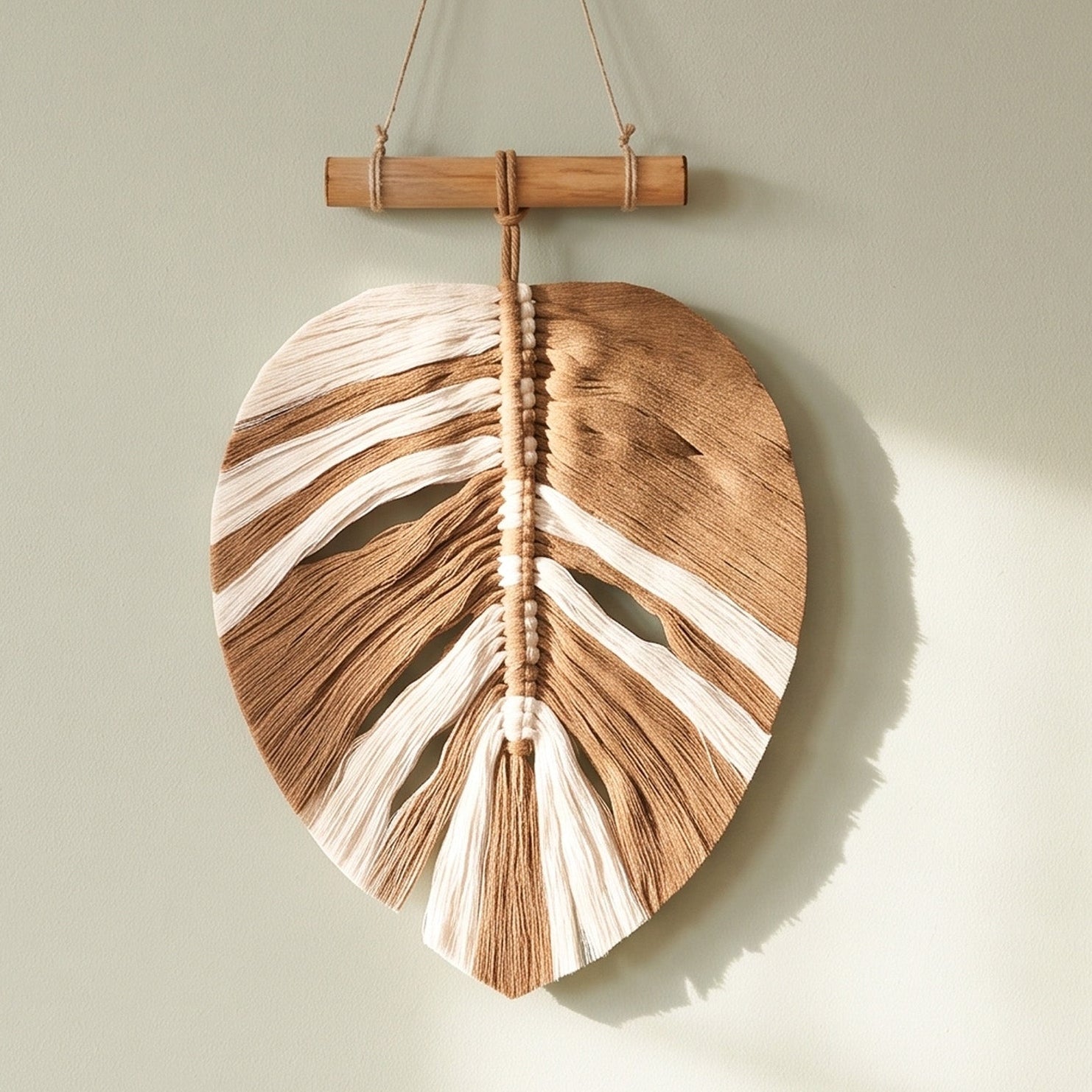 Macrame Leaves Wall Hanging Cotton for Modern Boho Homes L41