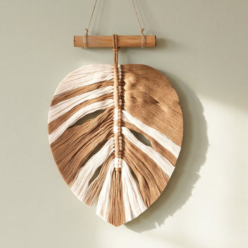 Macrame Leaves Wall Hanging Cotton for Modern Boho Homes L41