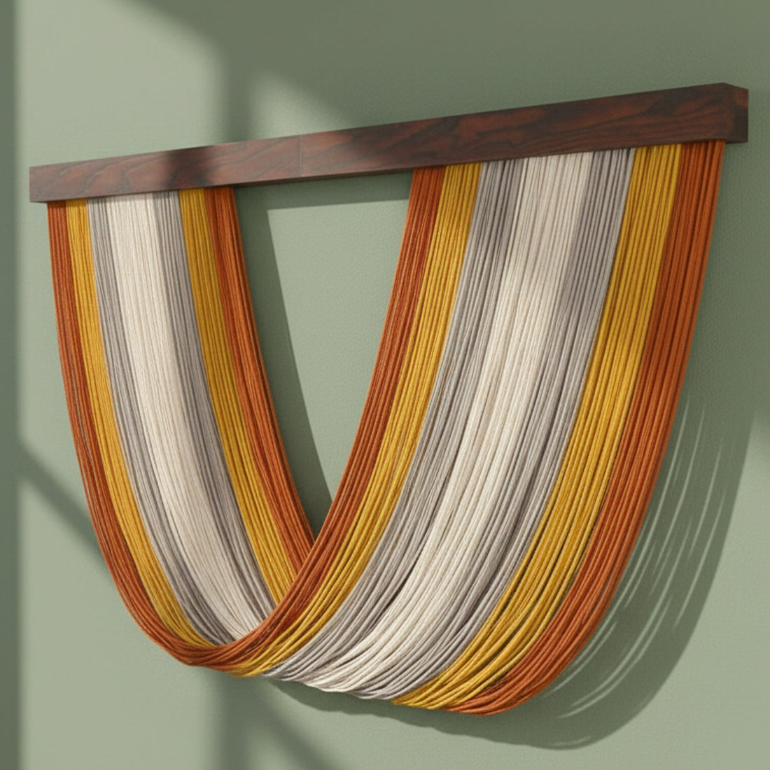 Zen Lines Macrame Wall Hanging - Earthy Boho Decor V34