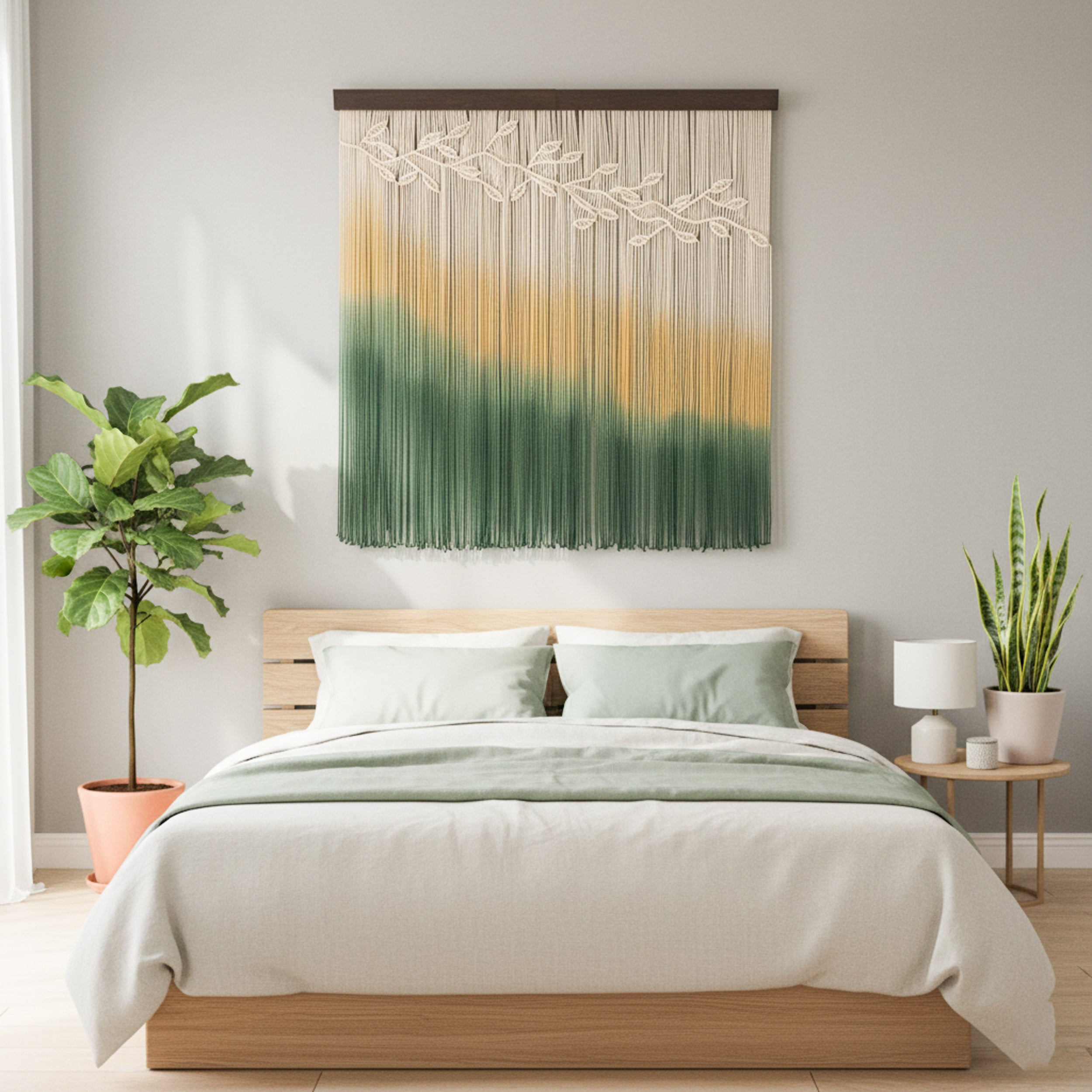 Spring Macrame Wall Hanging – Large Wall Hanging Decor and Fiber Wall Art U30