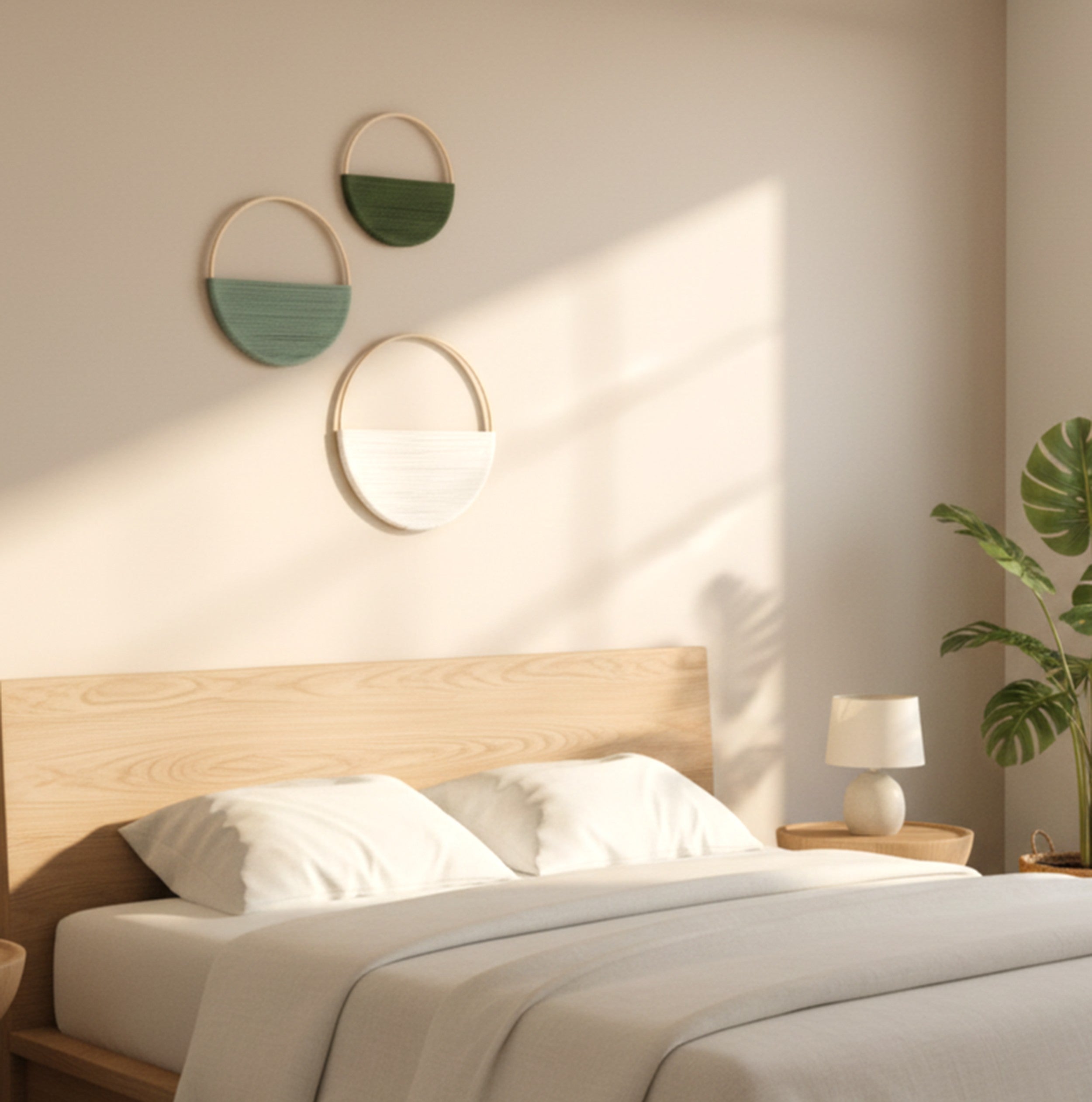 Macrame Circle Wall Decor – Round Boho Macrame Home Art W23