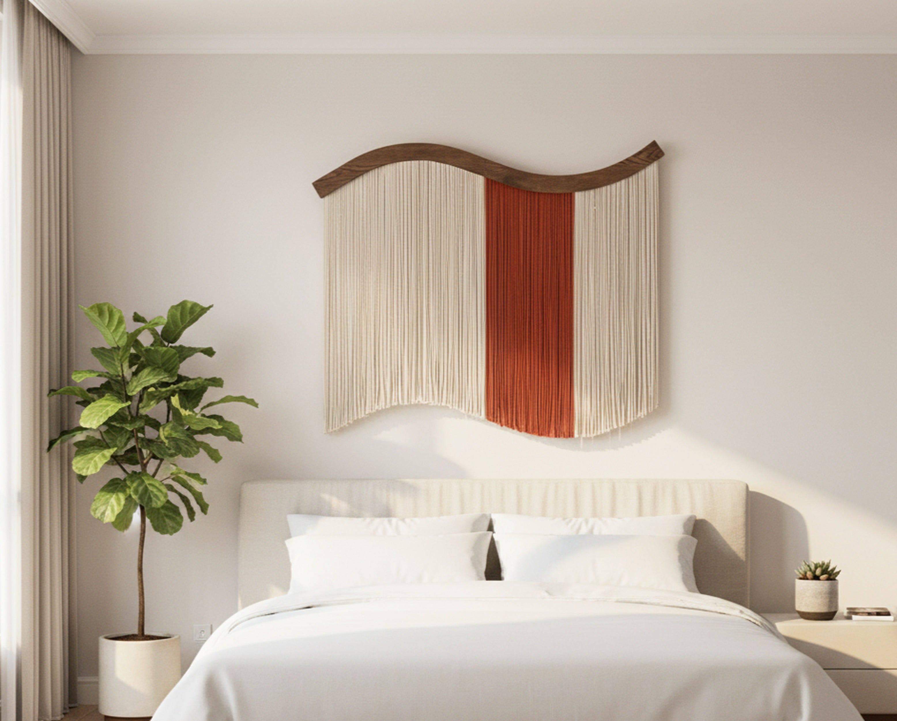 Whispering Fiber Wall Hanging – Modern Macrame Art Decor U05