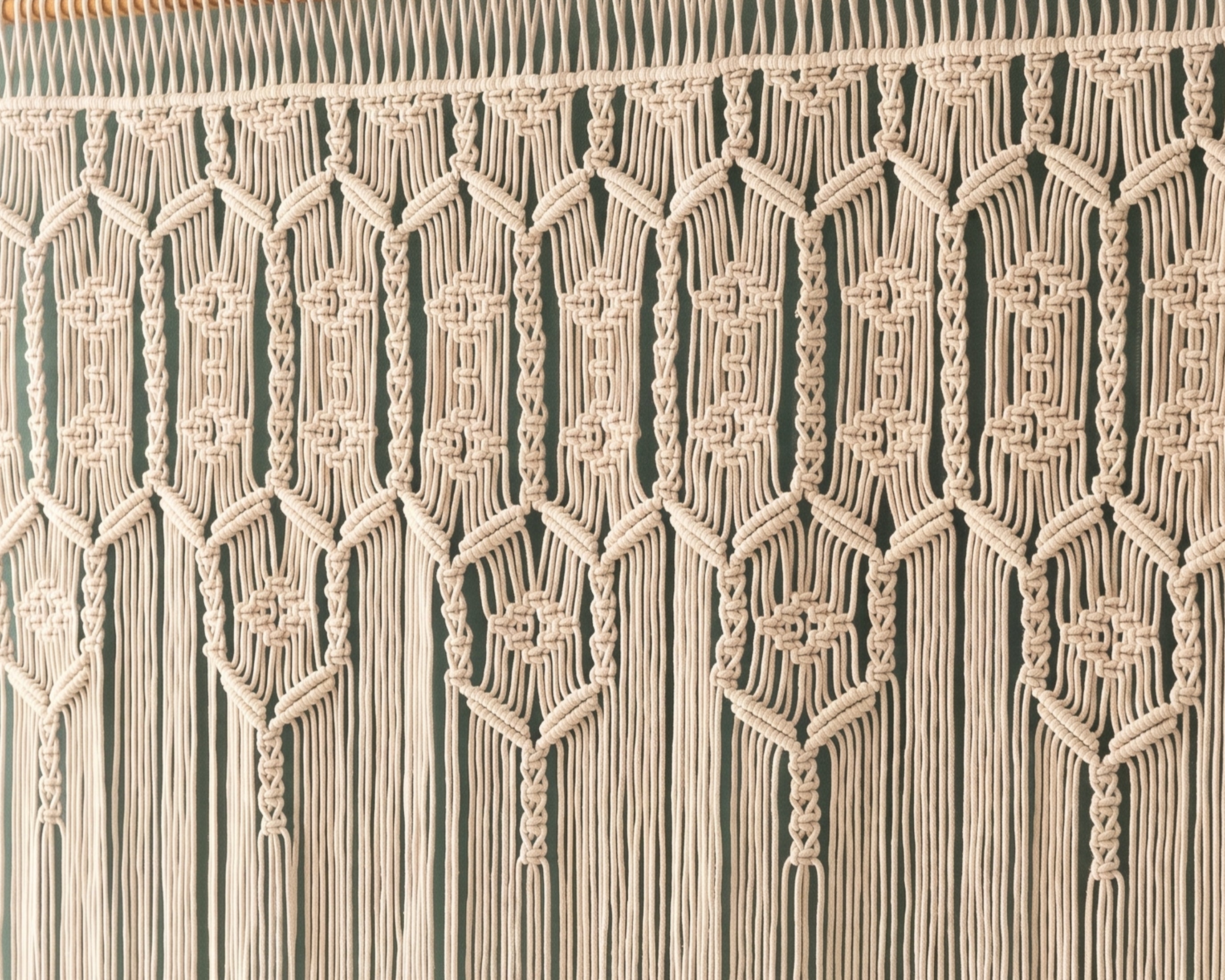 Macrame Curtain for Boho Room Decor and Window Hanging C31