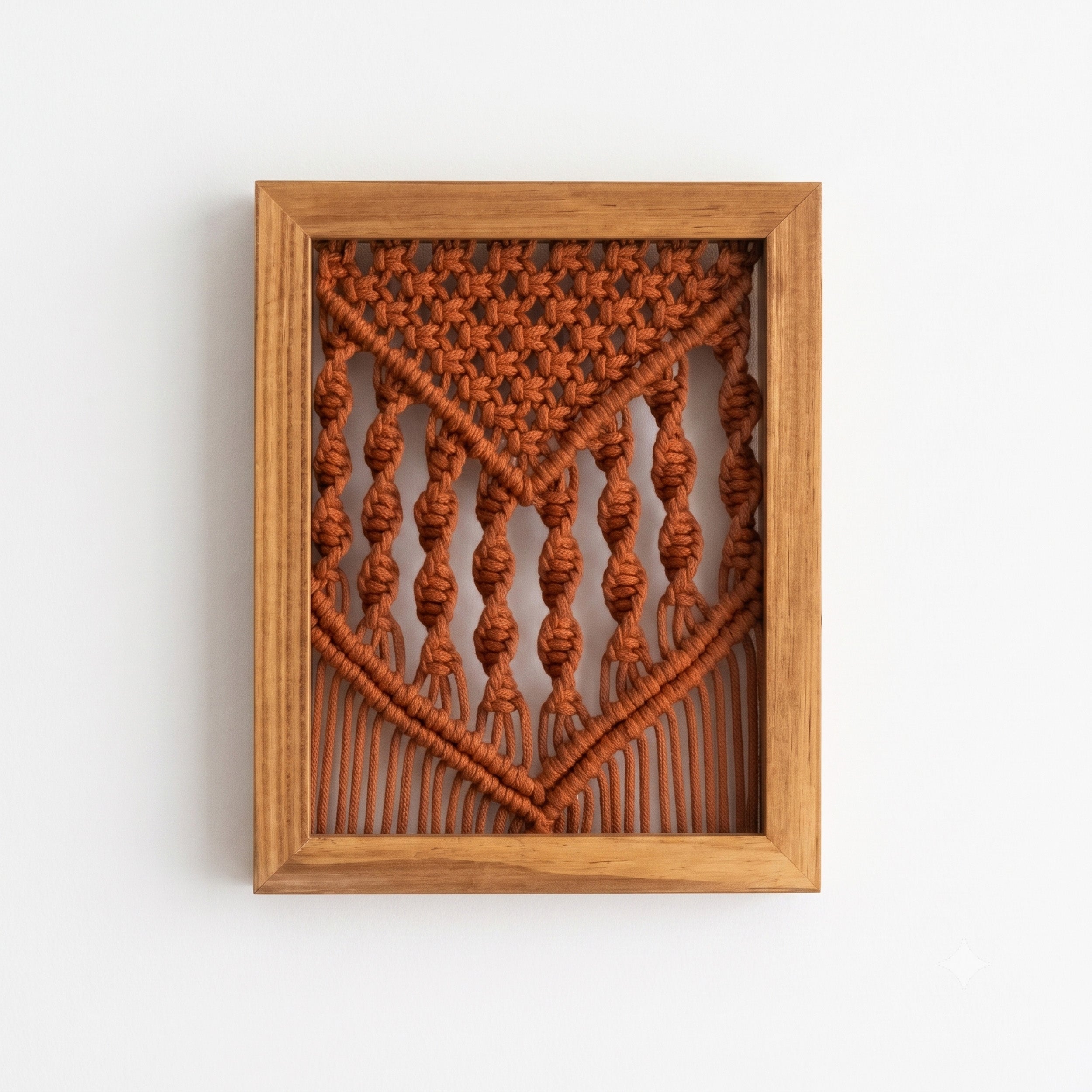 Framed Macrame Wall Hanging Decor with Wall Art Frame U37
