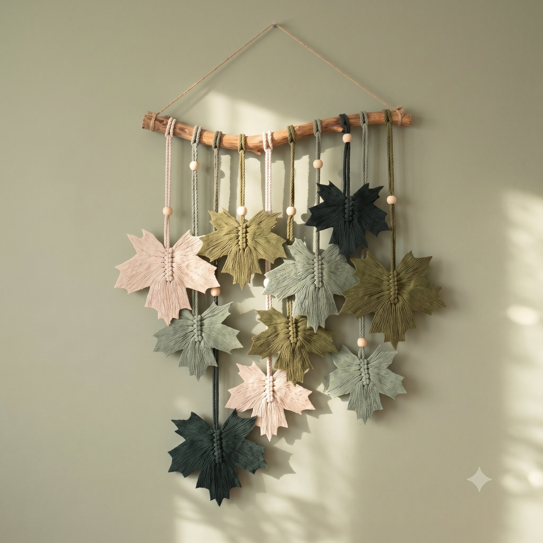 Macrame Leaves Wall Hanging Nature Wall Decor for Home L28
