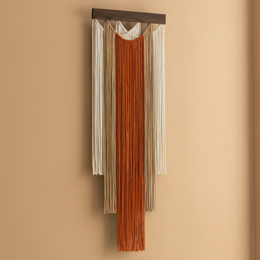 Falling Star Wall Hanging – Vertical Macrame Fiber Art for Home V92