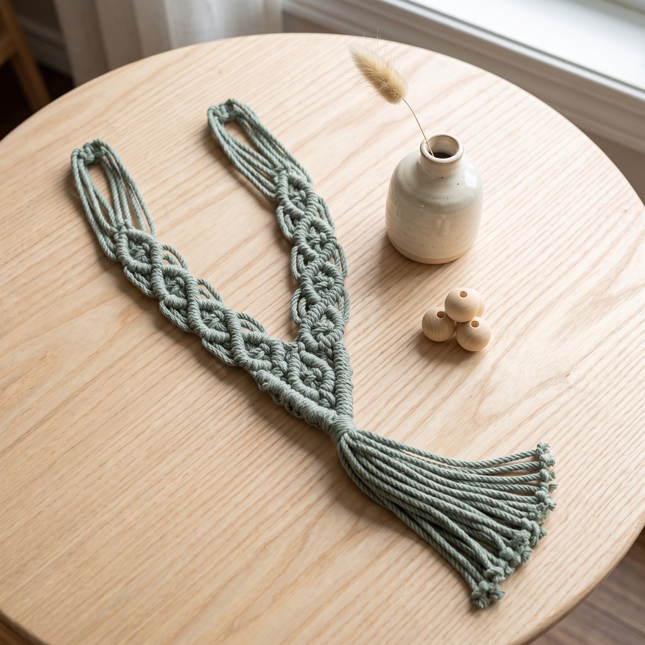 Macrame Curtain Tieback Tassel for Boho Curtain Tiebacks C19