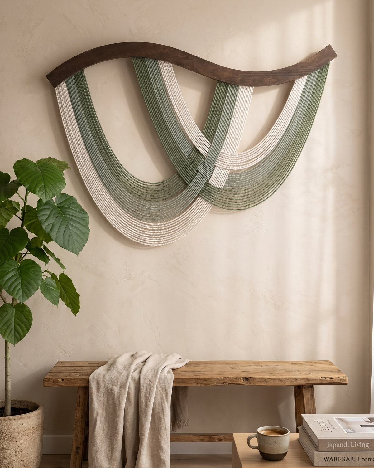 The Flow Wall Hanging Fiber Art for Living Room and Large Wall Decor V93