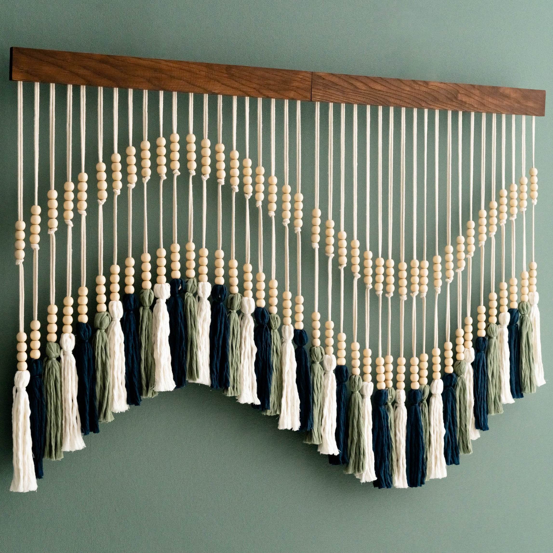 The Melody Macrame Tassel Fiber Wall Hanging for Modern and Farmhouse Style V55