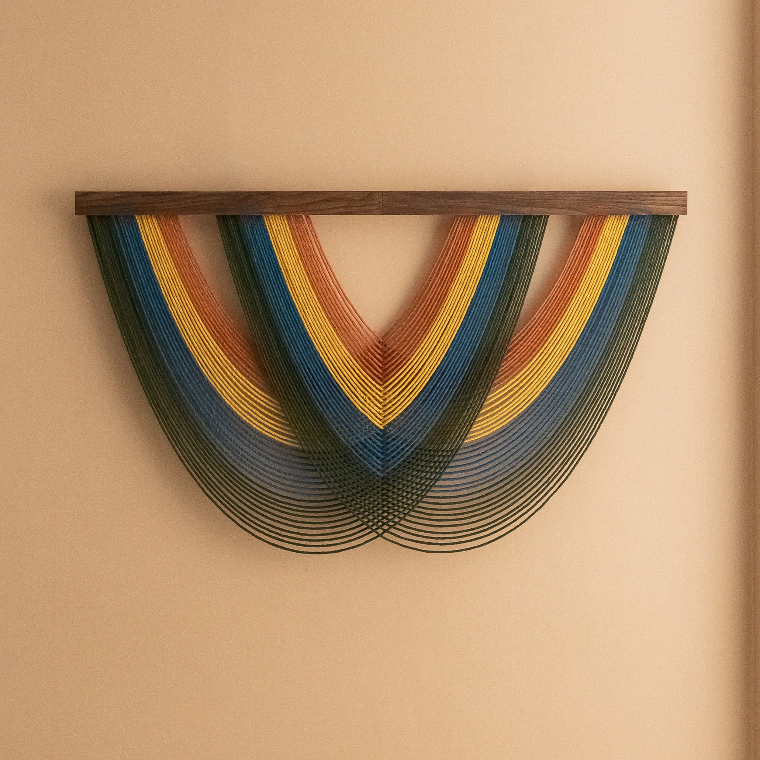 The Matrix Macrame Wall Hanging - Green Layered Decor V16
