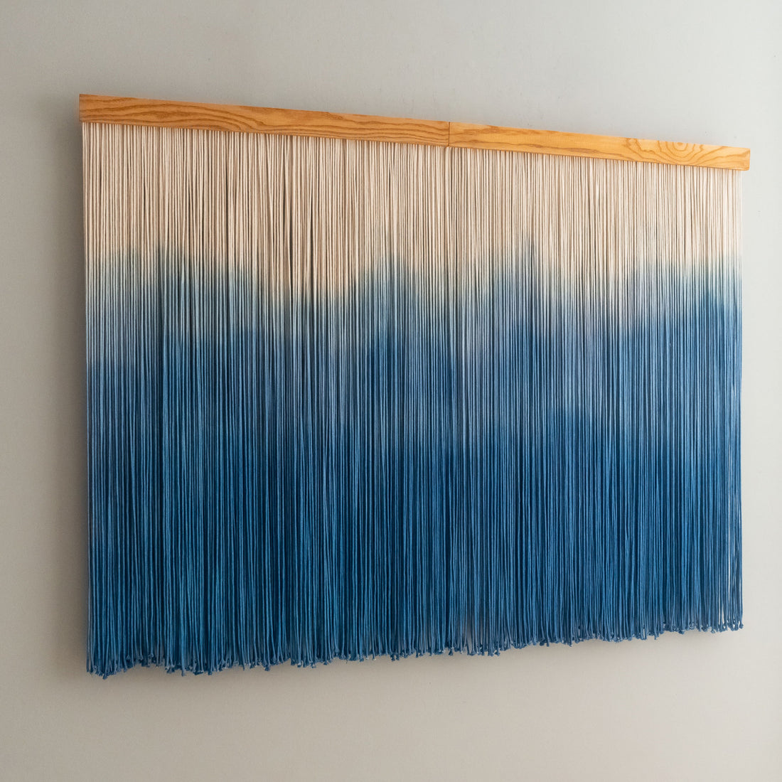 Blue Waves macrame wall hanging for rustic wall decor and unique macrame wall art U22