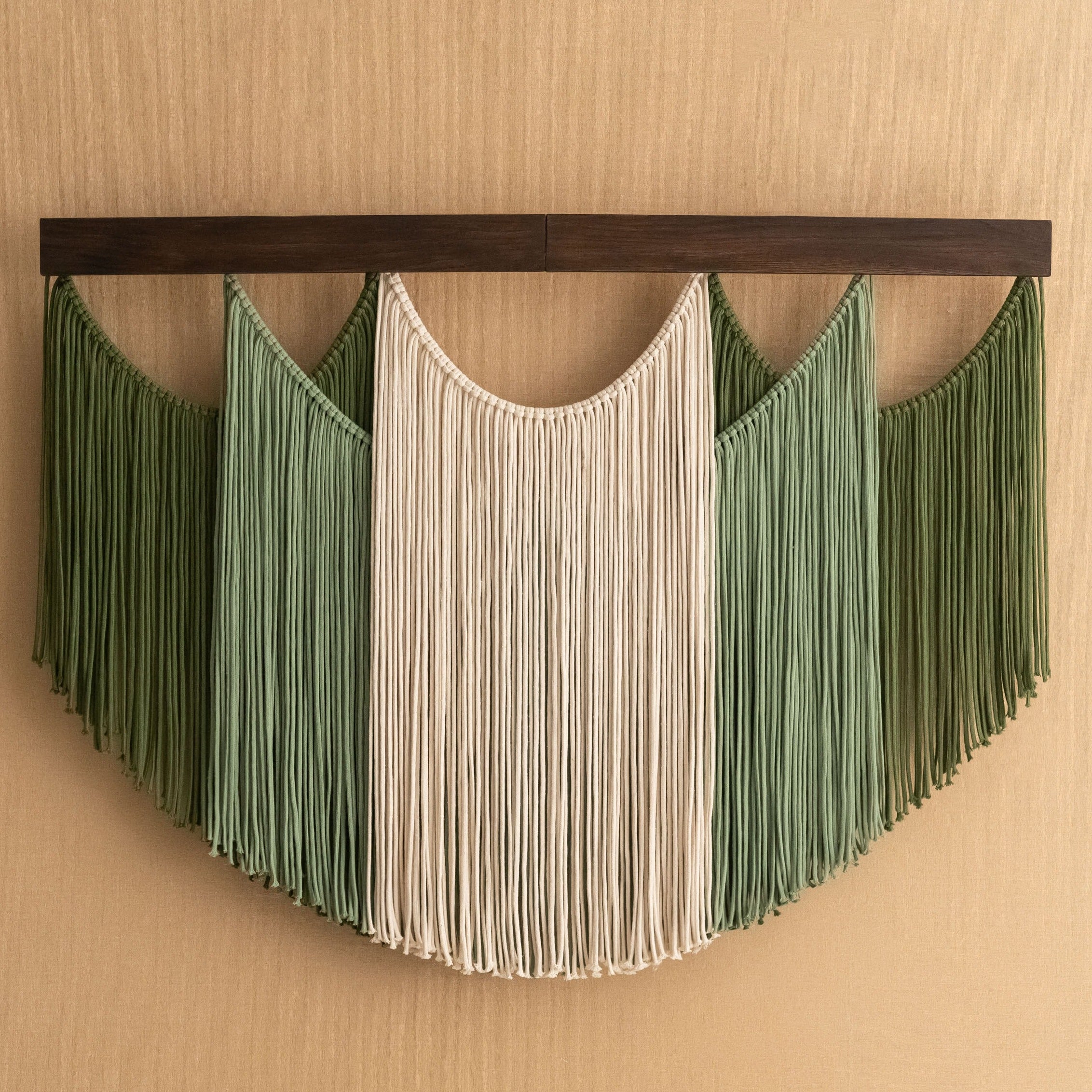 Soft Layers Wall Hanging – Boho Draped Macrame Fiber Art Decor V29