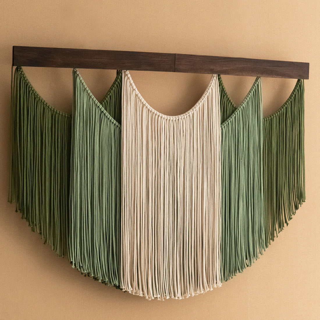 Soft Layers Wall Hanging – Boho Draped Macrame Fiber Art Decor V29