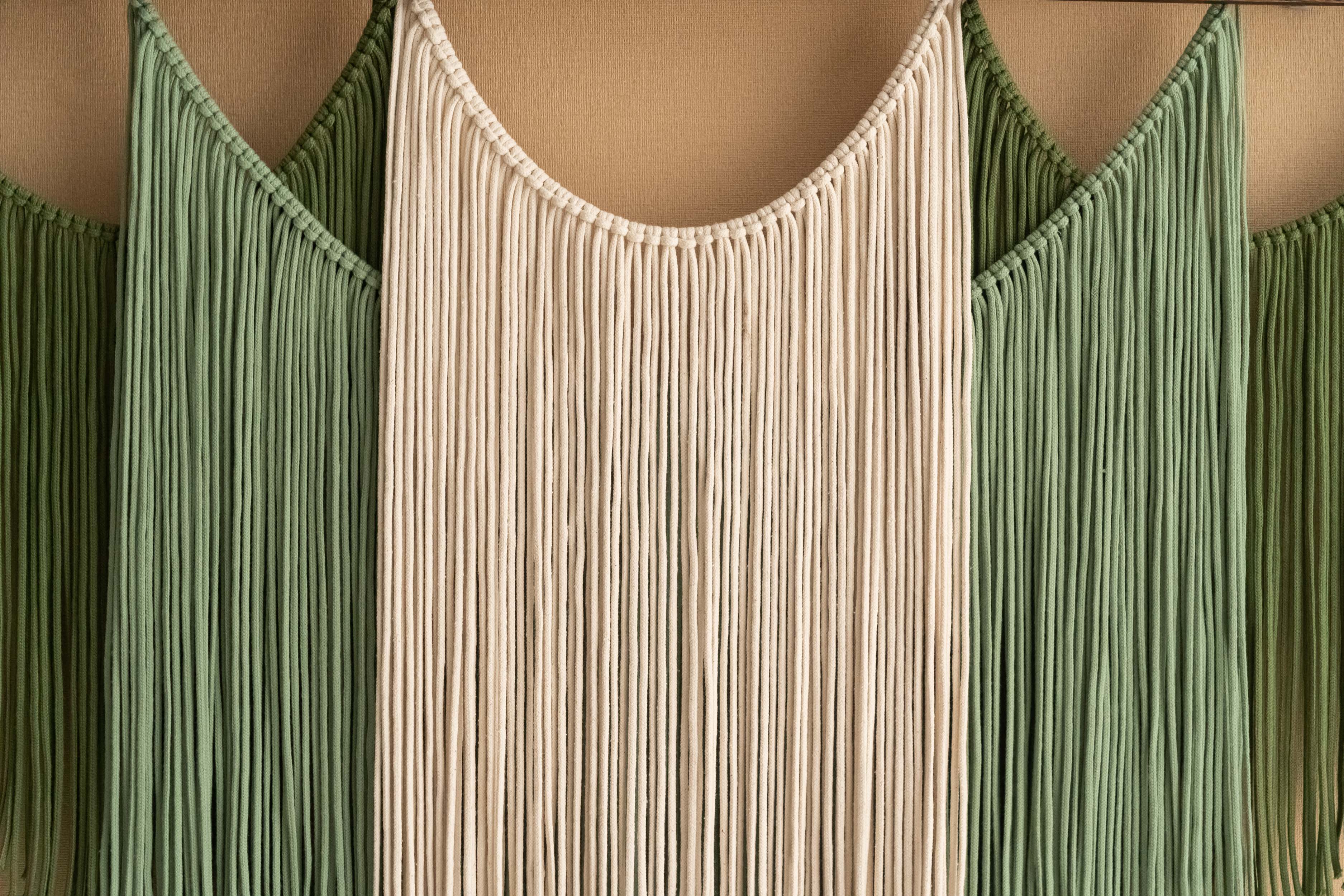 Soft Layers Wall Hanging – Boho Draped Macrame Fiber Art Decor V29