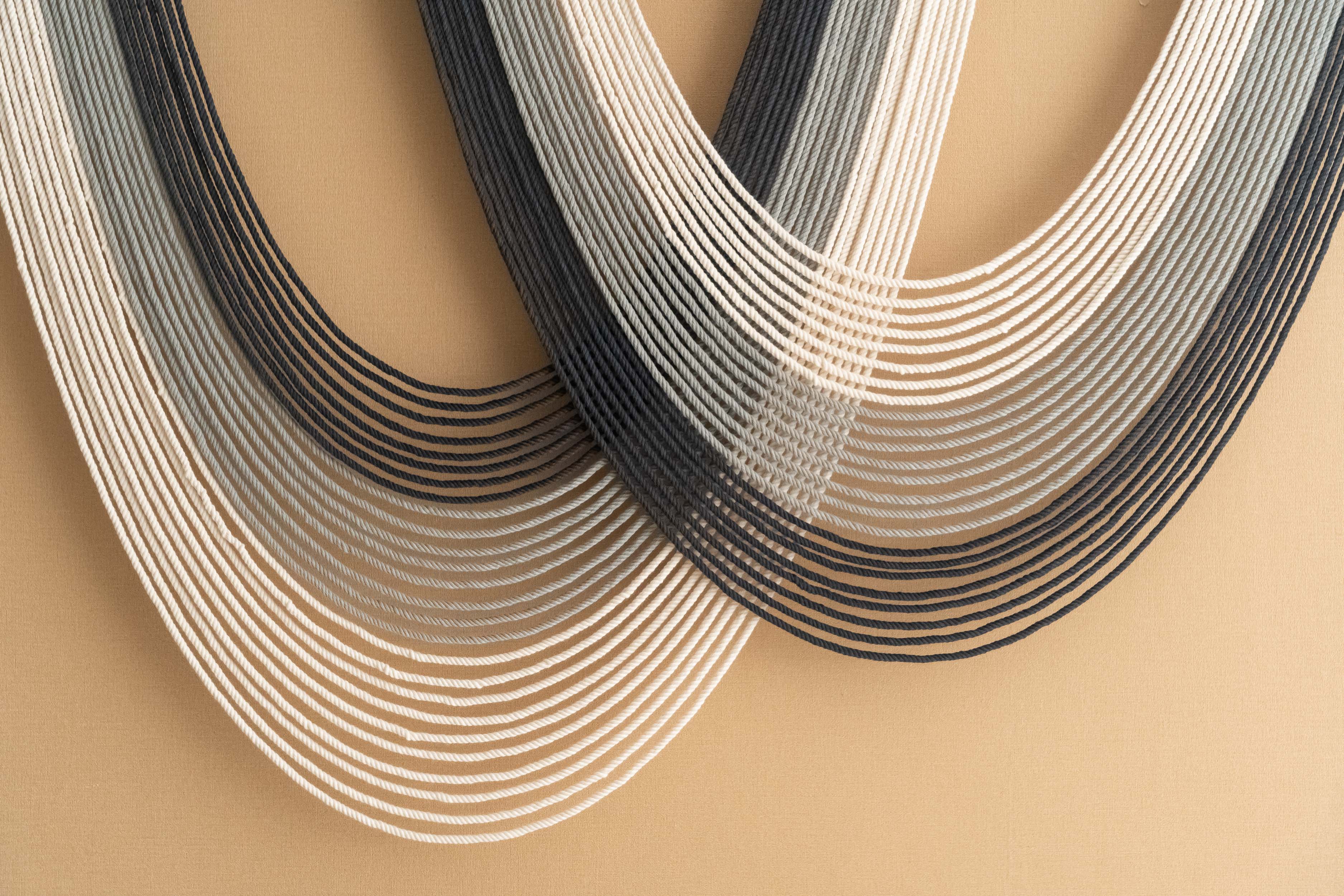 The Wave Wall Hanging - Green Boho Wall Art V89