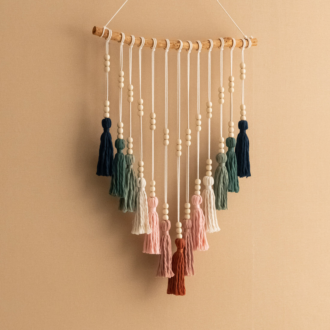 Macrame Tassel Fiber Wall Hanging - Boho Colorful Wall Art Decor V85