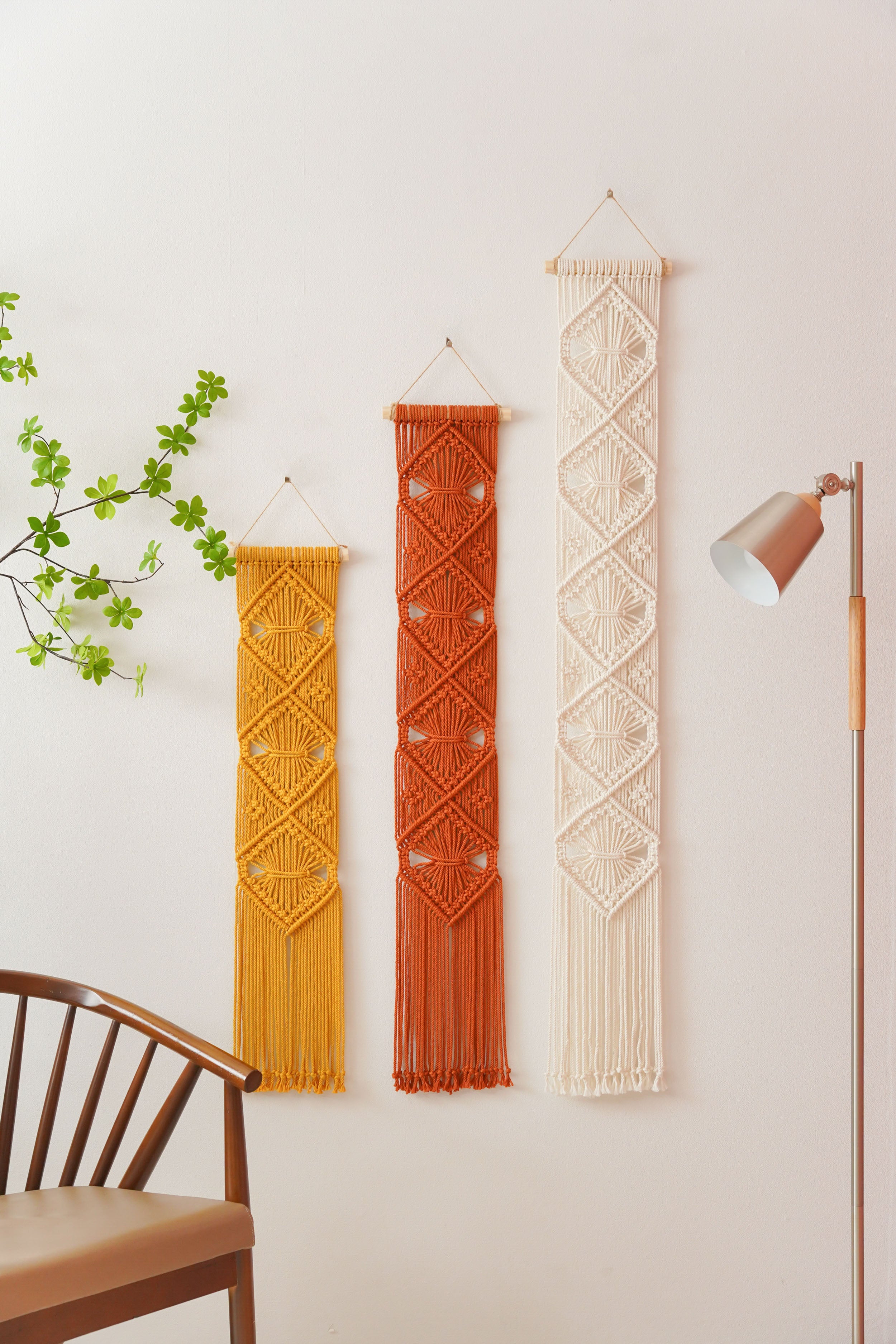 Macrame Wall Hanging Cotton Modern Wall Decor for Boho Home W05