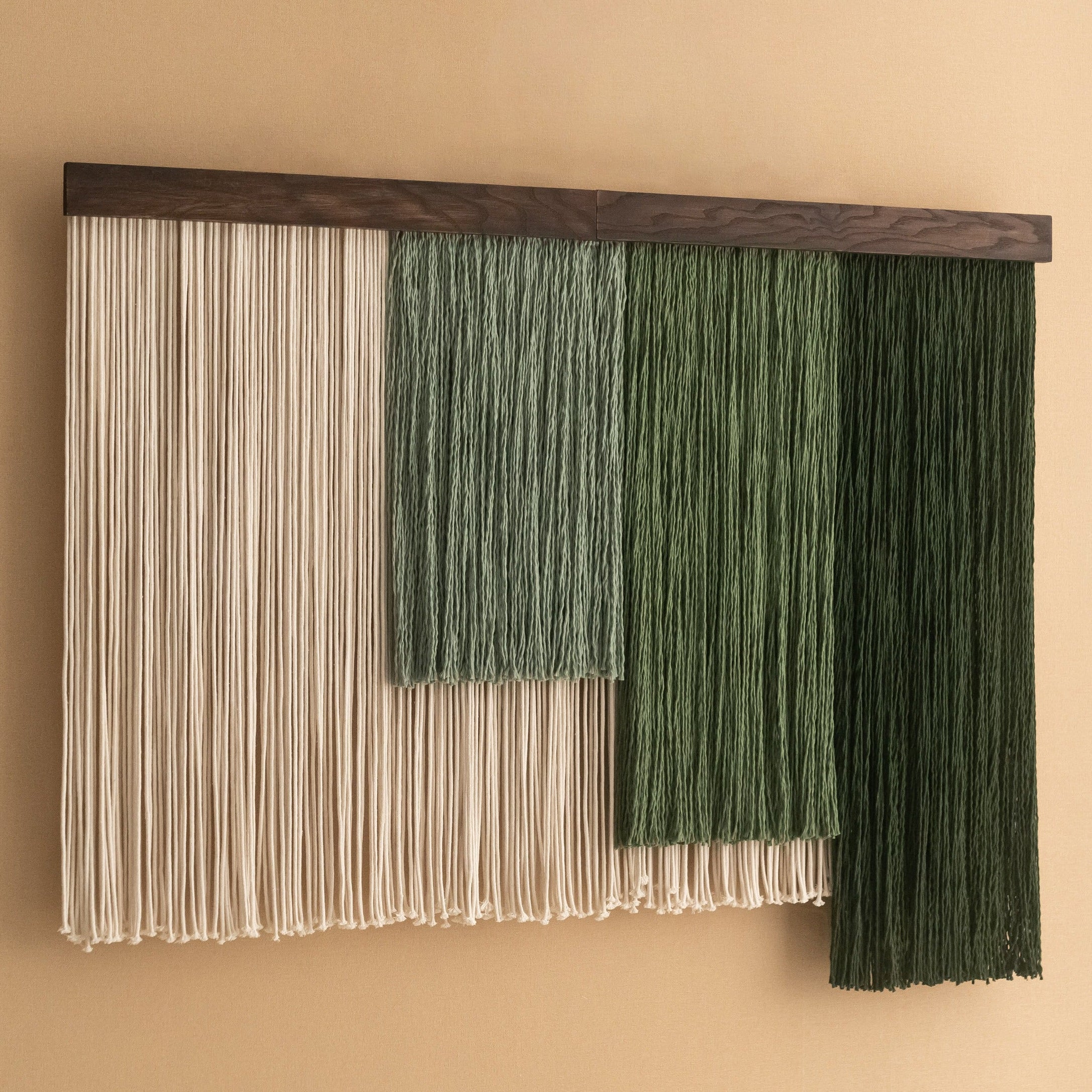 Shades of Zen Wall Hanging – Large Handmade Neutral Decor V97