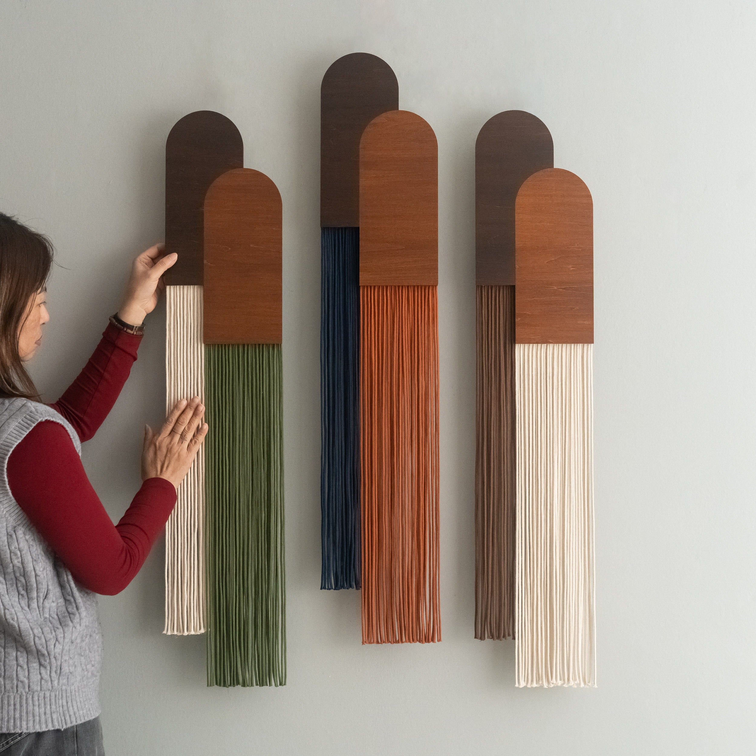 Macrame Fiber Wall Hanging For Boho Farmhouse Wall Decoration