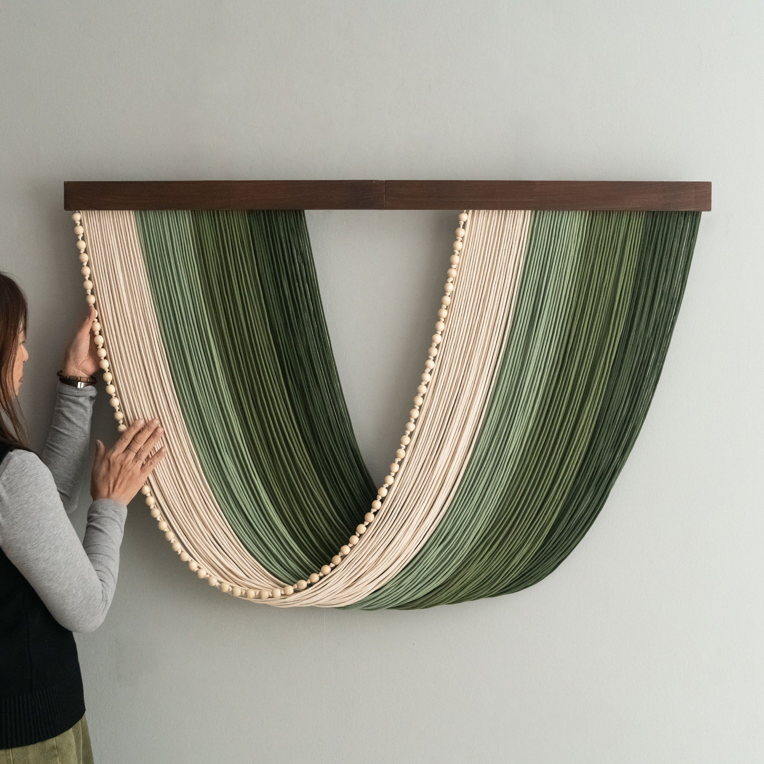 Macrame Fiber Wall Hanging For Cozy Boho Home Wall Decor