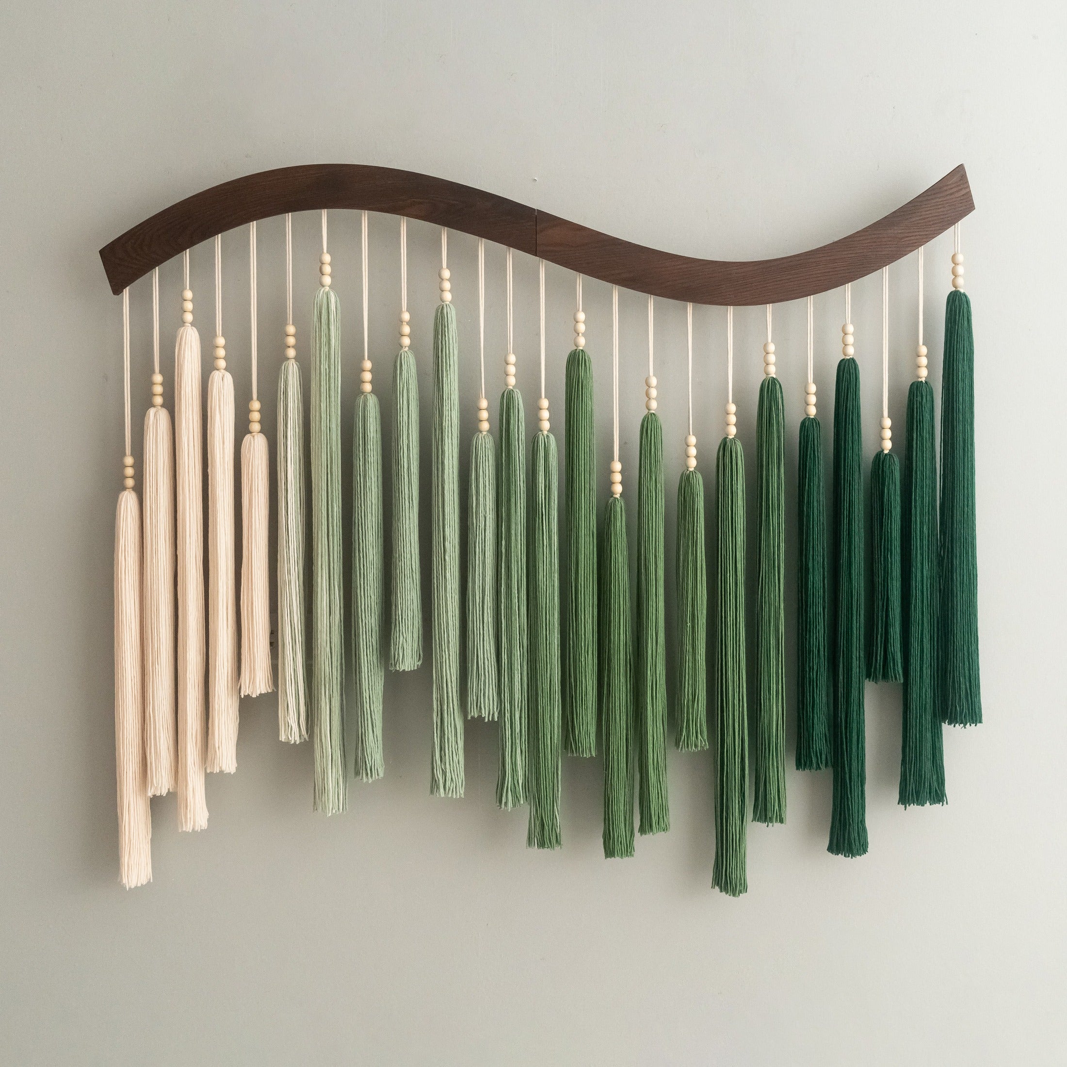Arcadia Wall Art Macrame Wood for Modern Wall Hanging Decor U44