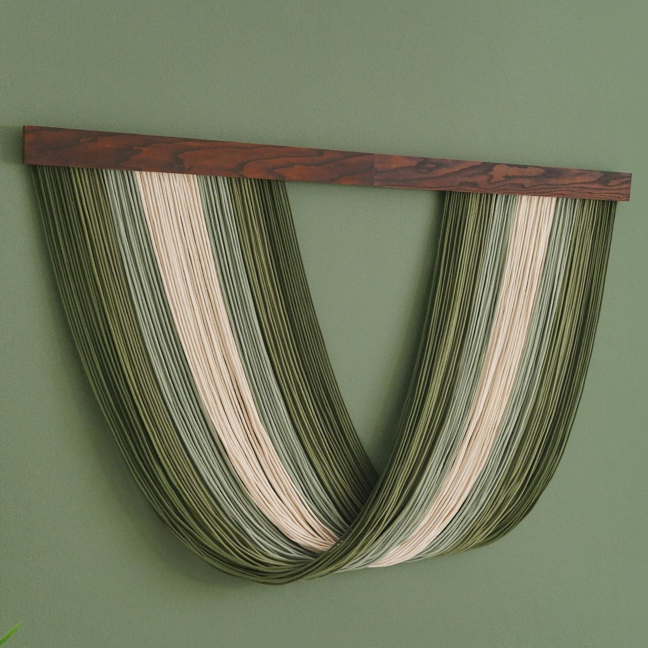 Zen Lines Macrame Wall Hanging – Minimalist Fiber Wall Art V34