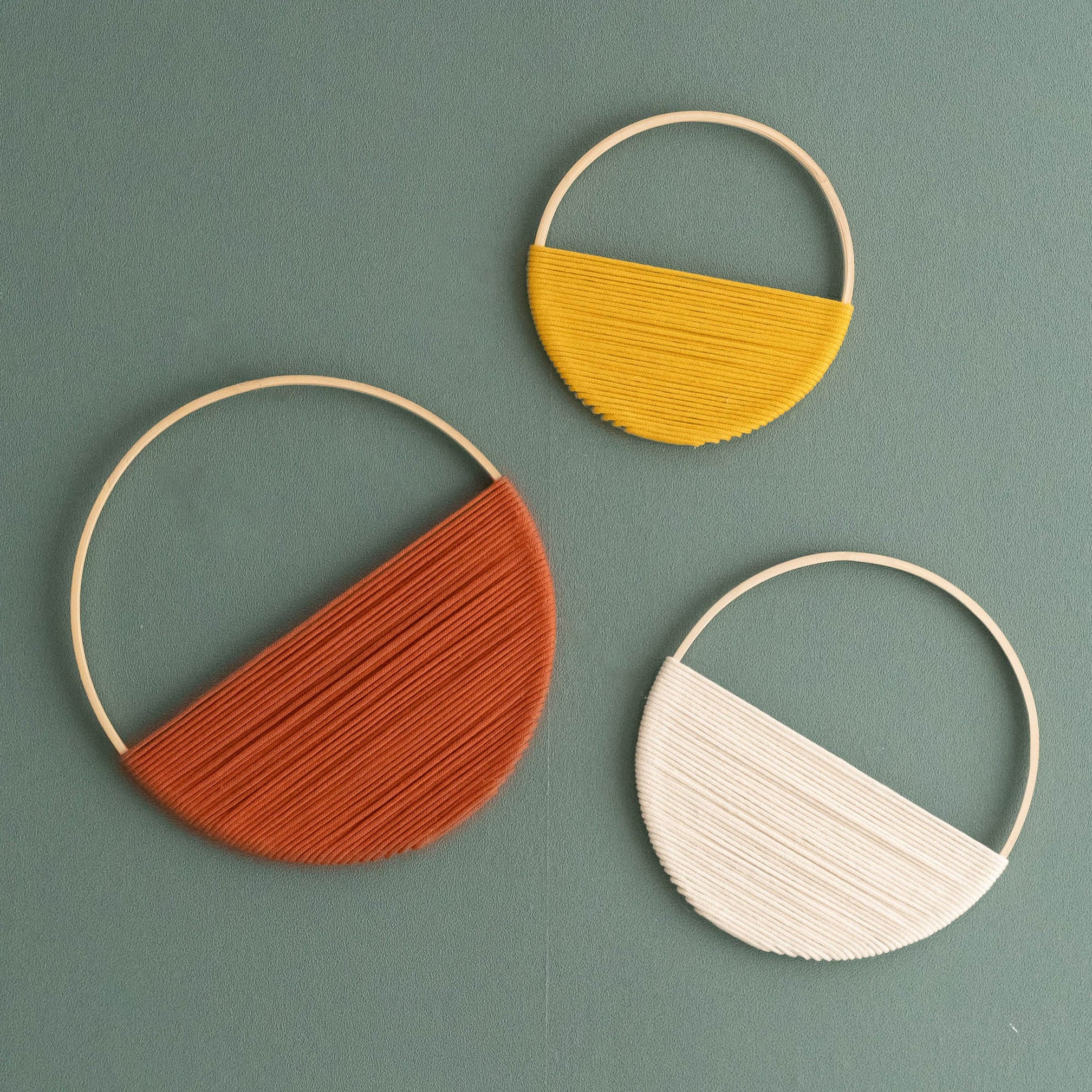 Macrame Circle Wall Decor – Vertical Boho Macrame Wall Art W23