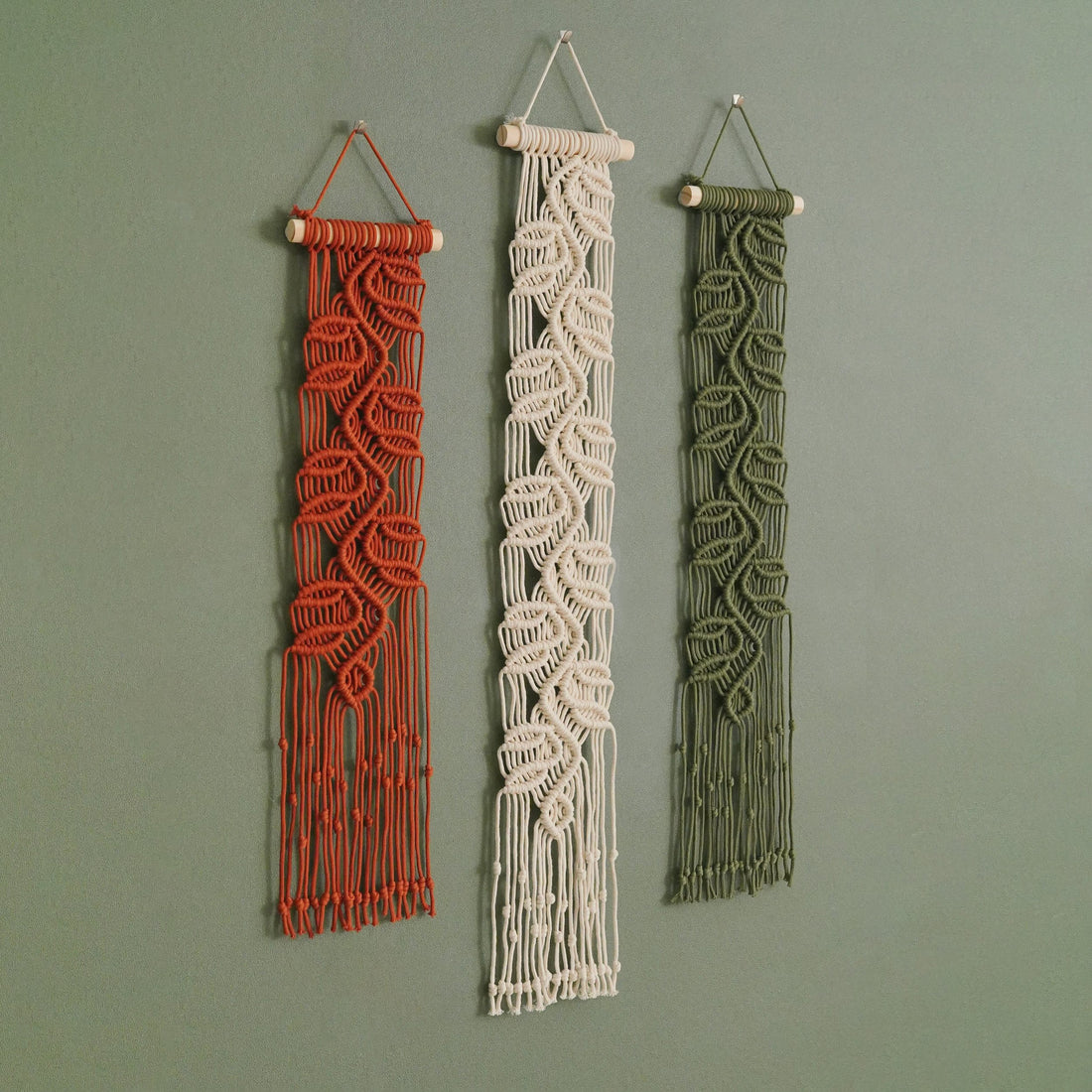 Macrame Leaf Wall Hanging cotton material for Living Room Wall Decor W15