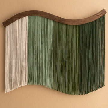 Four Seasons Wall Hanging – Minimalist Macrame Fiber Art Decor U08