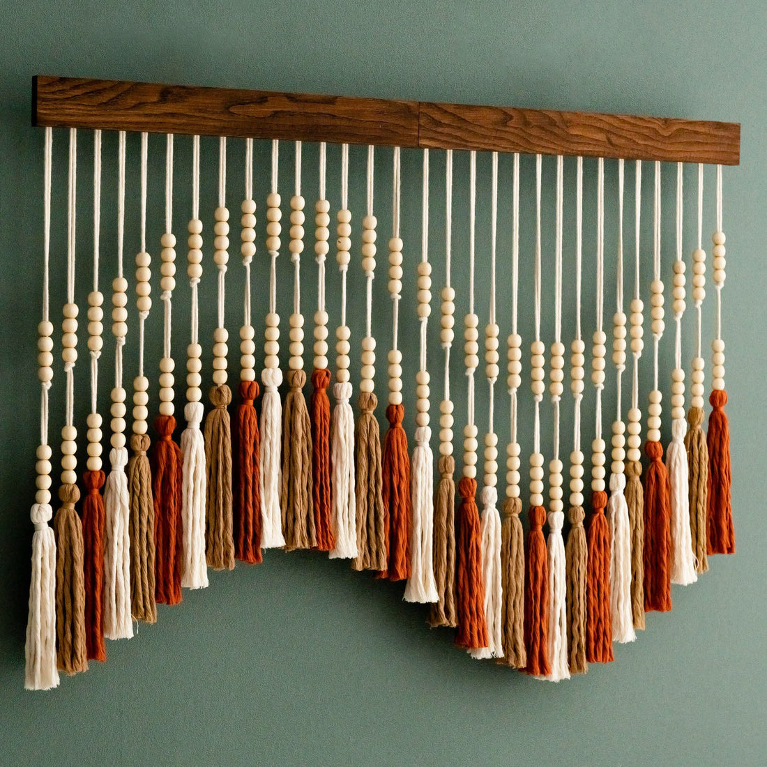 The Melody - Macrame Tassel Wall Hanging with Wood Beads V55