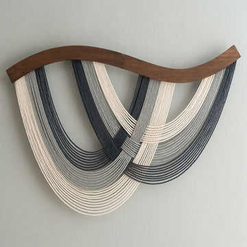 The Flow Wall Hanging for Home Decor and Abstract Neutral Art Accent V93