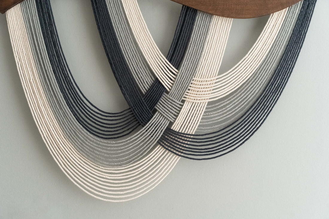 The Flow Wall Hanging for Home Decor and Abstract Neutral Art Accent V93