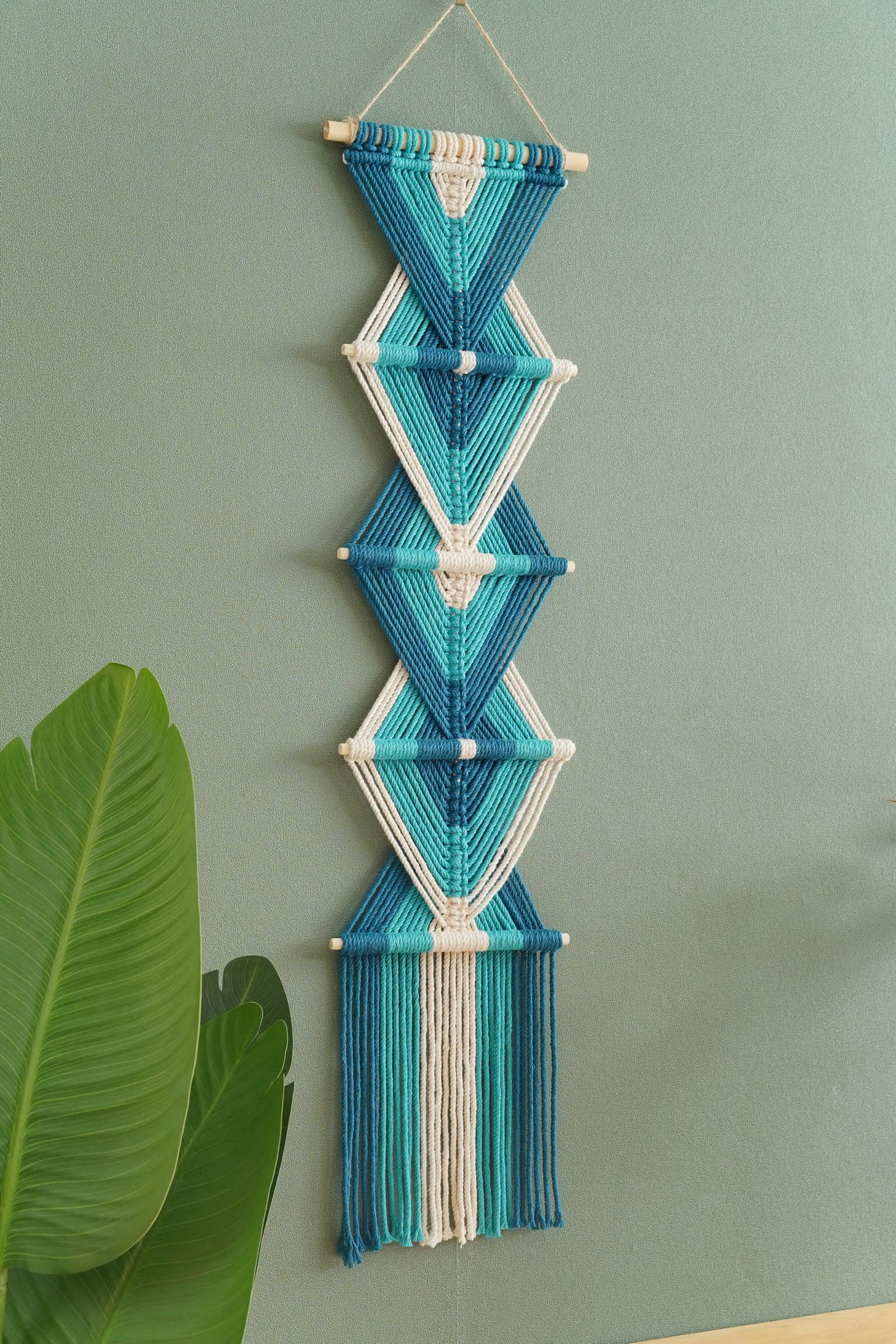 Macrame Wall Hanging Cotton Cord Woven Wall Hanging Decor W06