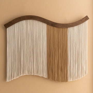 Whispering Fiber Wall Hanging - Minimalist Macrame Wall Decor U05