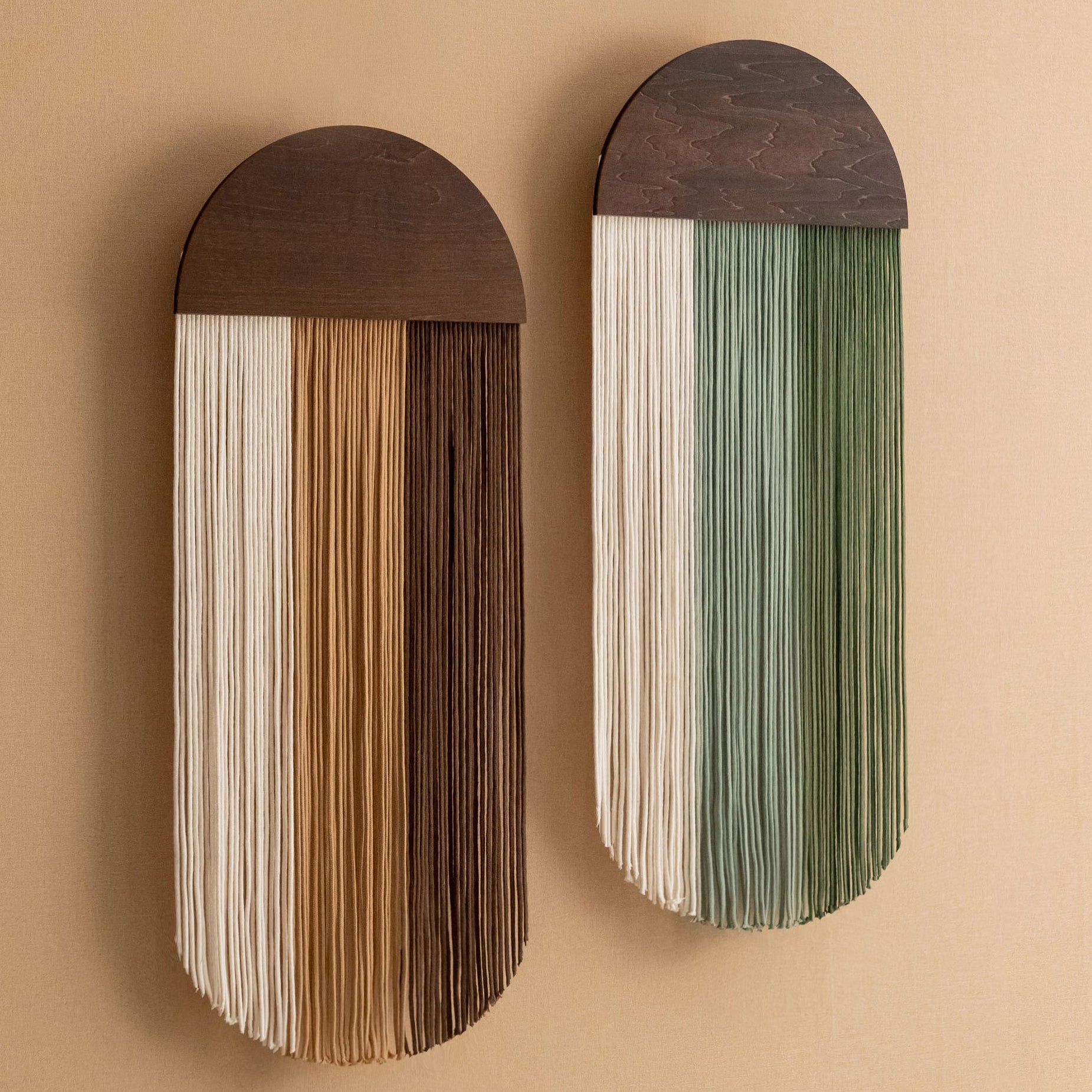 The Octopus - Macrame Yarn Wall Hanging with Wood Arch V61