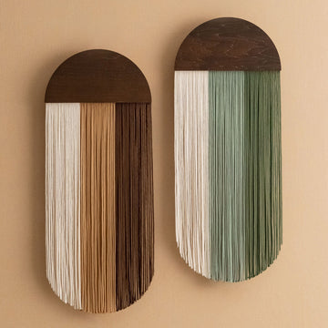 The Octopus - Macrame Yarn Wall Hanging with Wood Arch V61