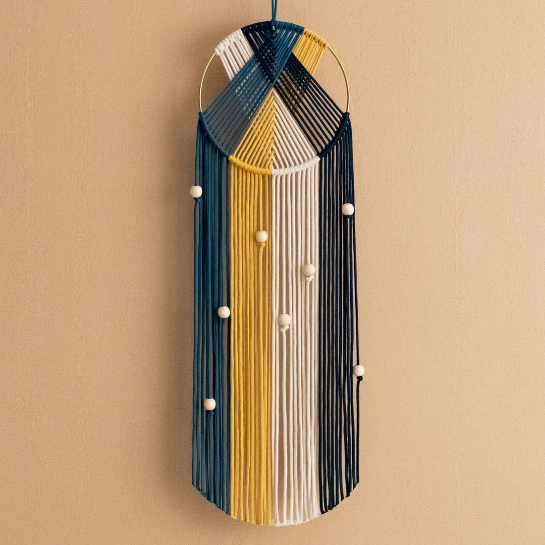 Fiber Wall Dreamcatcher - Boho Macrame Cotton Wall Art V52
