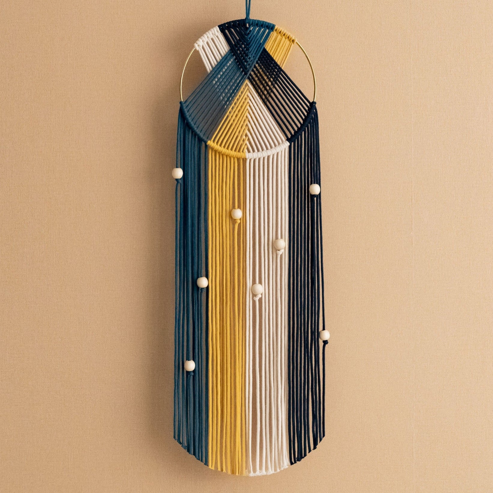 Fiber Wall Dreamcatcher - Boho Macrame Cotton Wall Art V52
