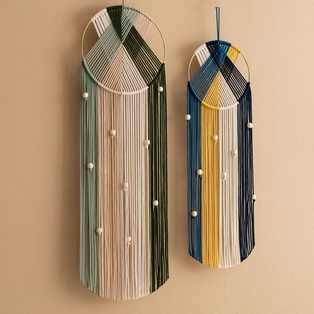 Fiber Wall Dreamcatcher - Boho Macrame Cotton Wall Art V52