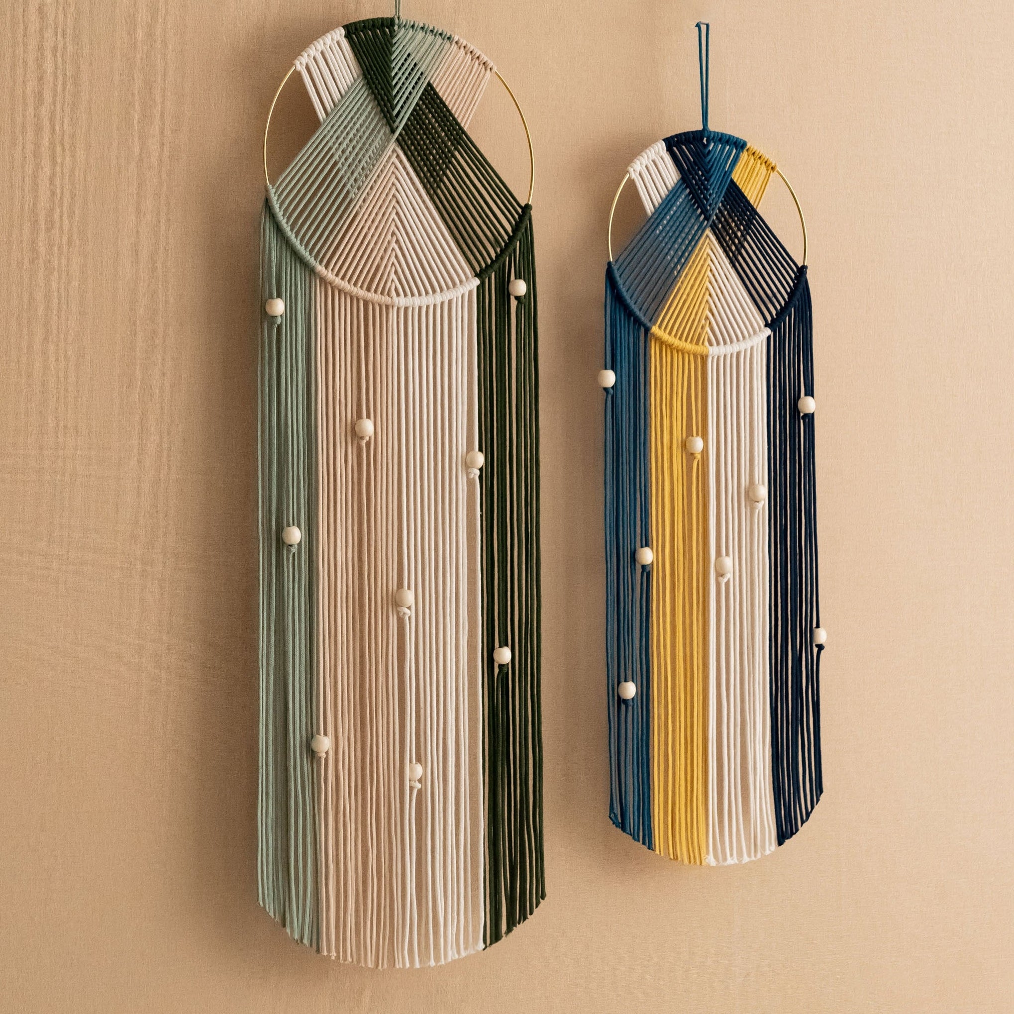 Fiber Wall Dreamcatcher - Boho Macrame Cotton Wall Art V52