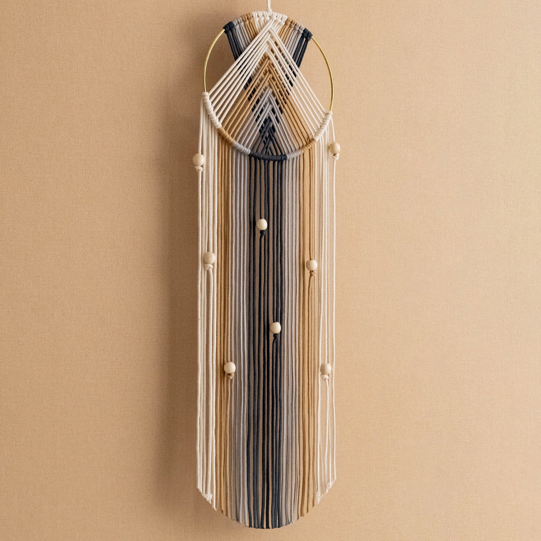 Macrame Dreamcatcher - Boho Cotton Wall Hanging Decor V51