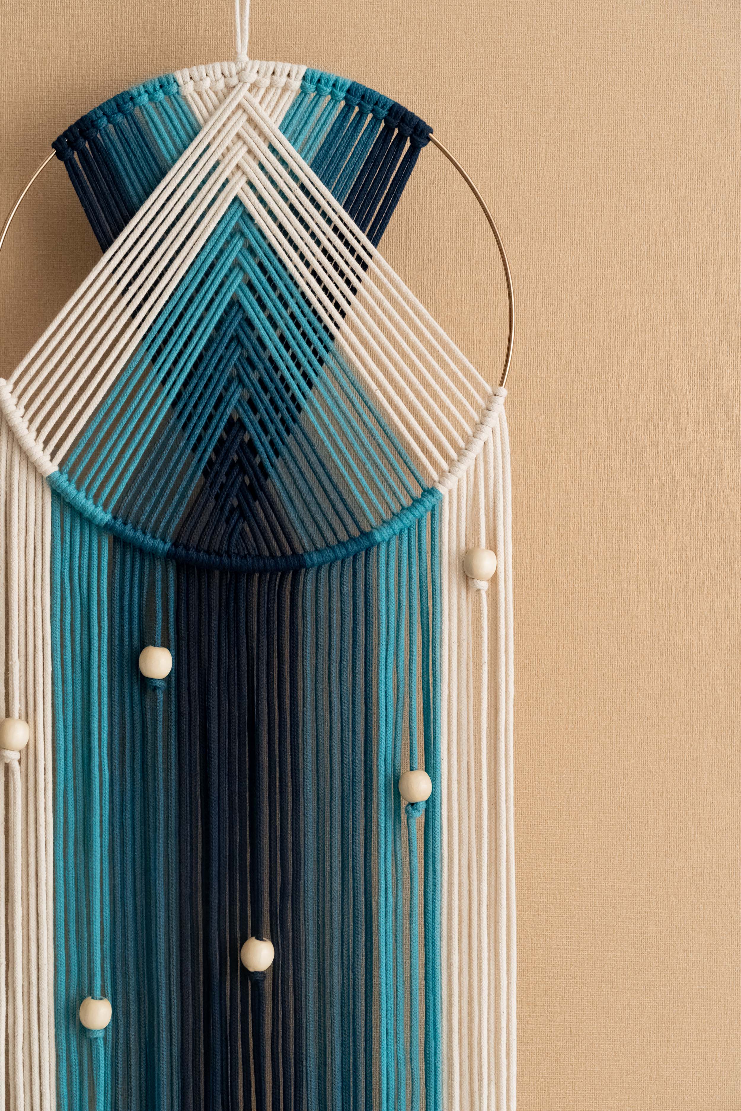 Macrame Dreamcatcher - Boho Cotton Wall Hanging Decor V51