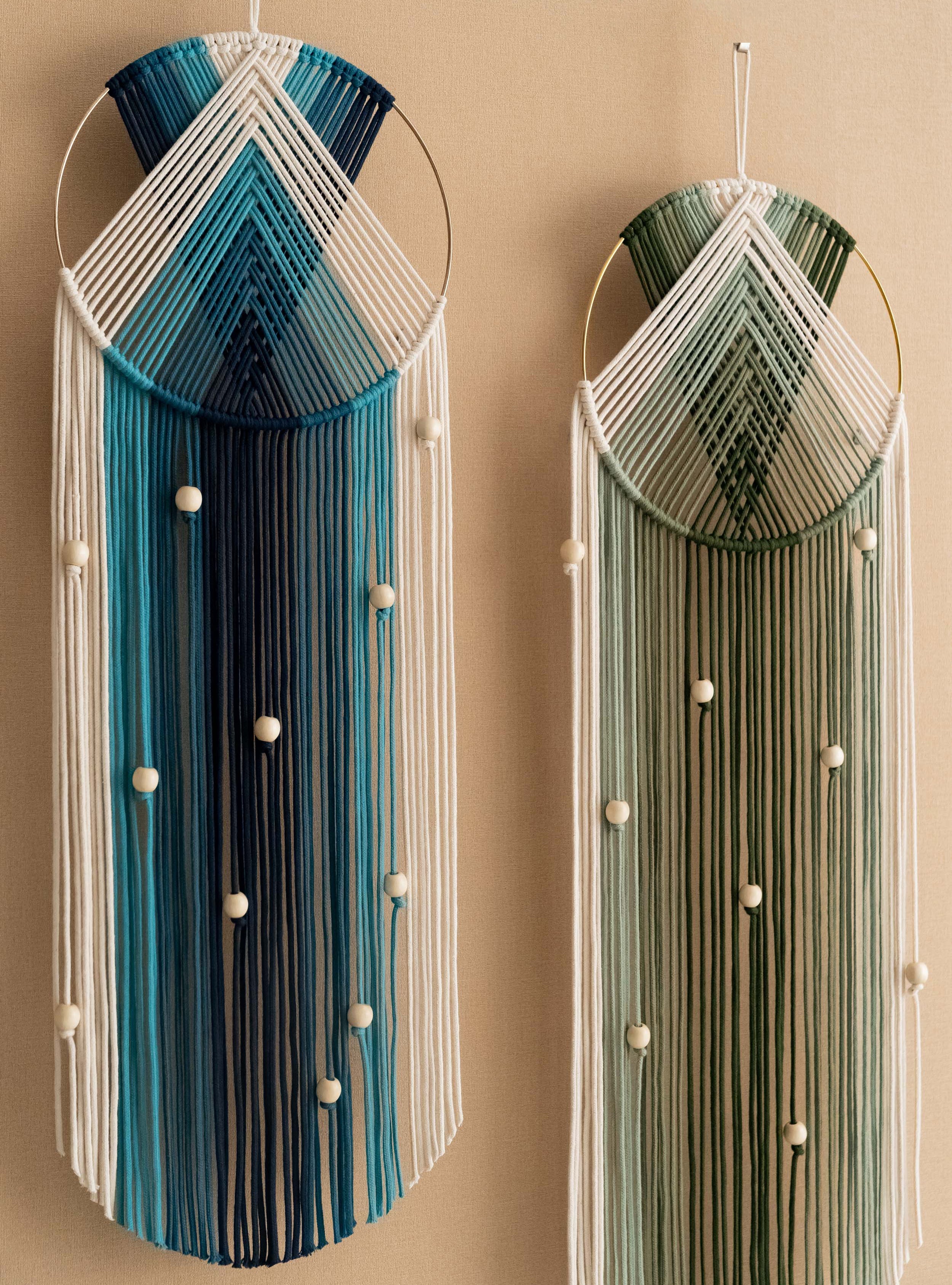 Macrame Dreamcatcher - Boho Cotton Wall Hanging Decor V51