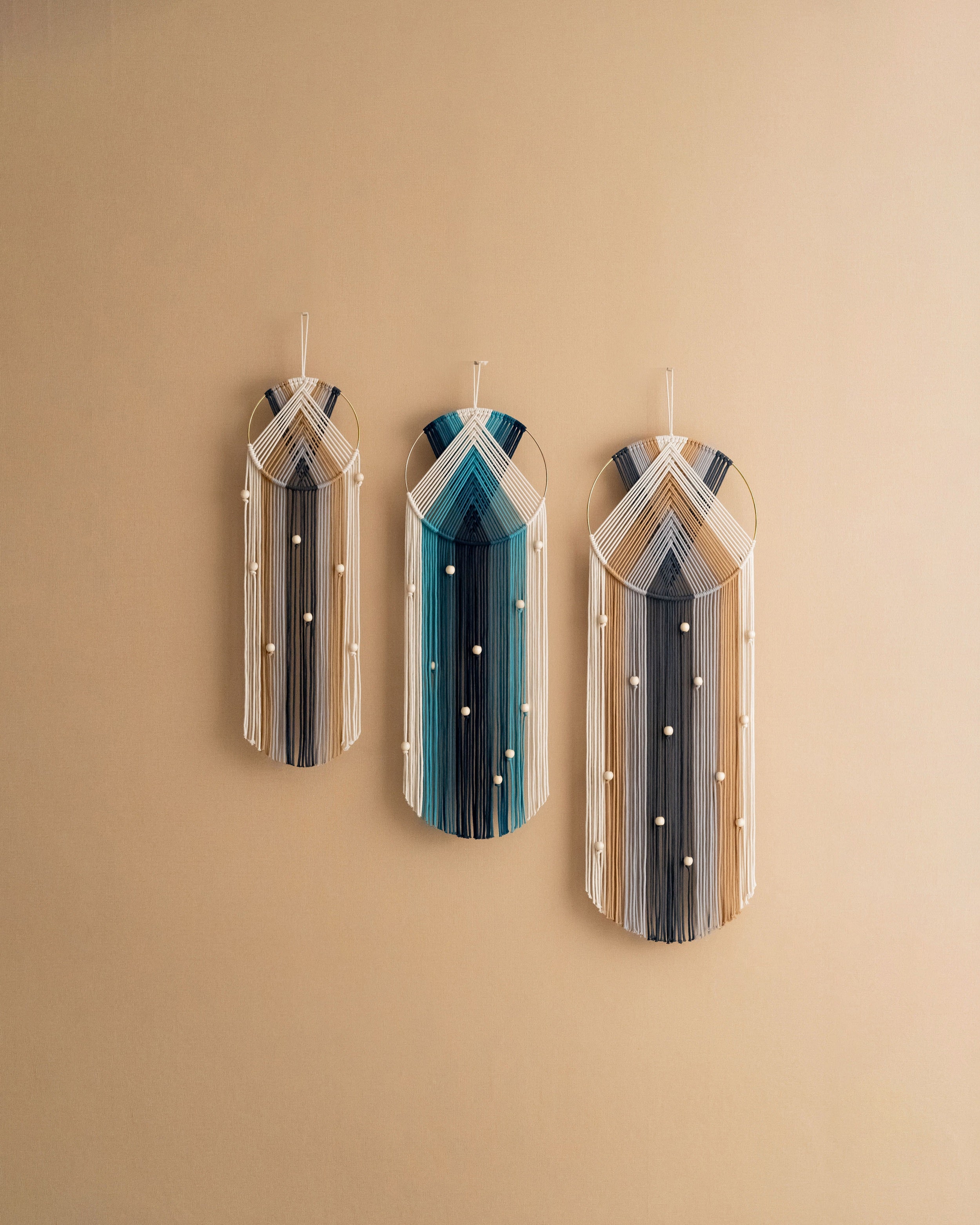 Macrame Dreamcatcher - Boho Cotton Wall Hanging Decor V51