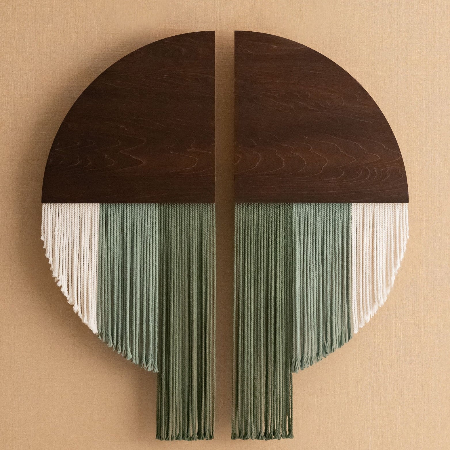 Soulmate Macrame Wall Hanging - Duo Half-Circle Decor V65