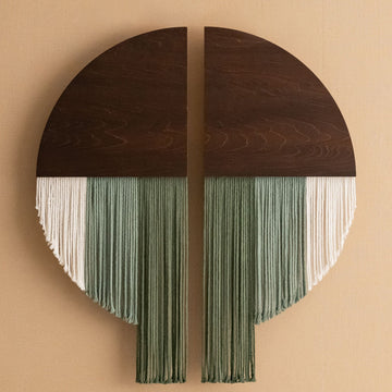 Soulmate Macrame Wall Hanging - Duo Half-Circle Decor V65