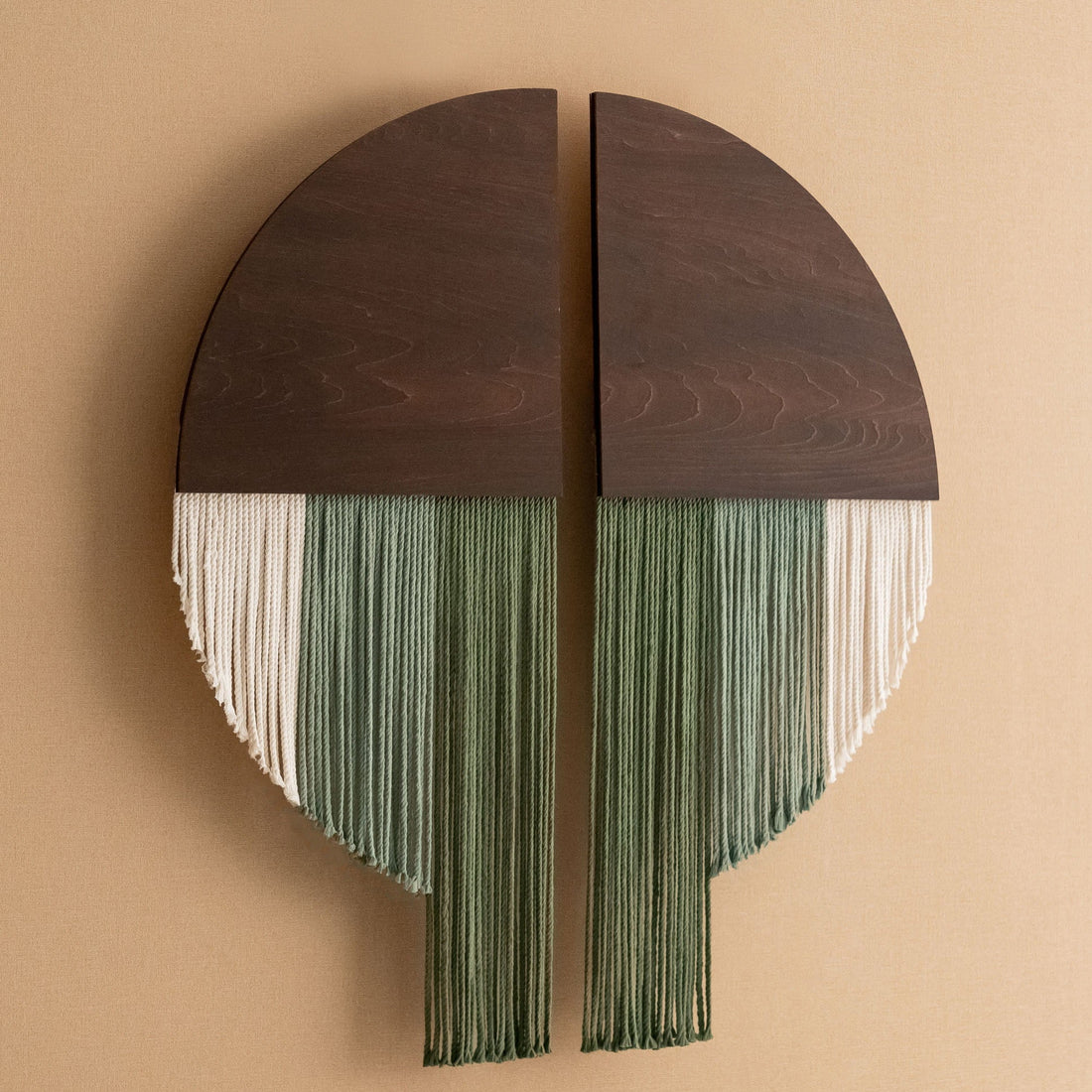 Soulmate Macrame Wall Hanging - Duo Half-Circle Decor V65