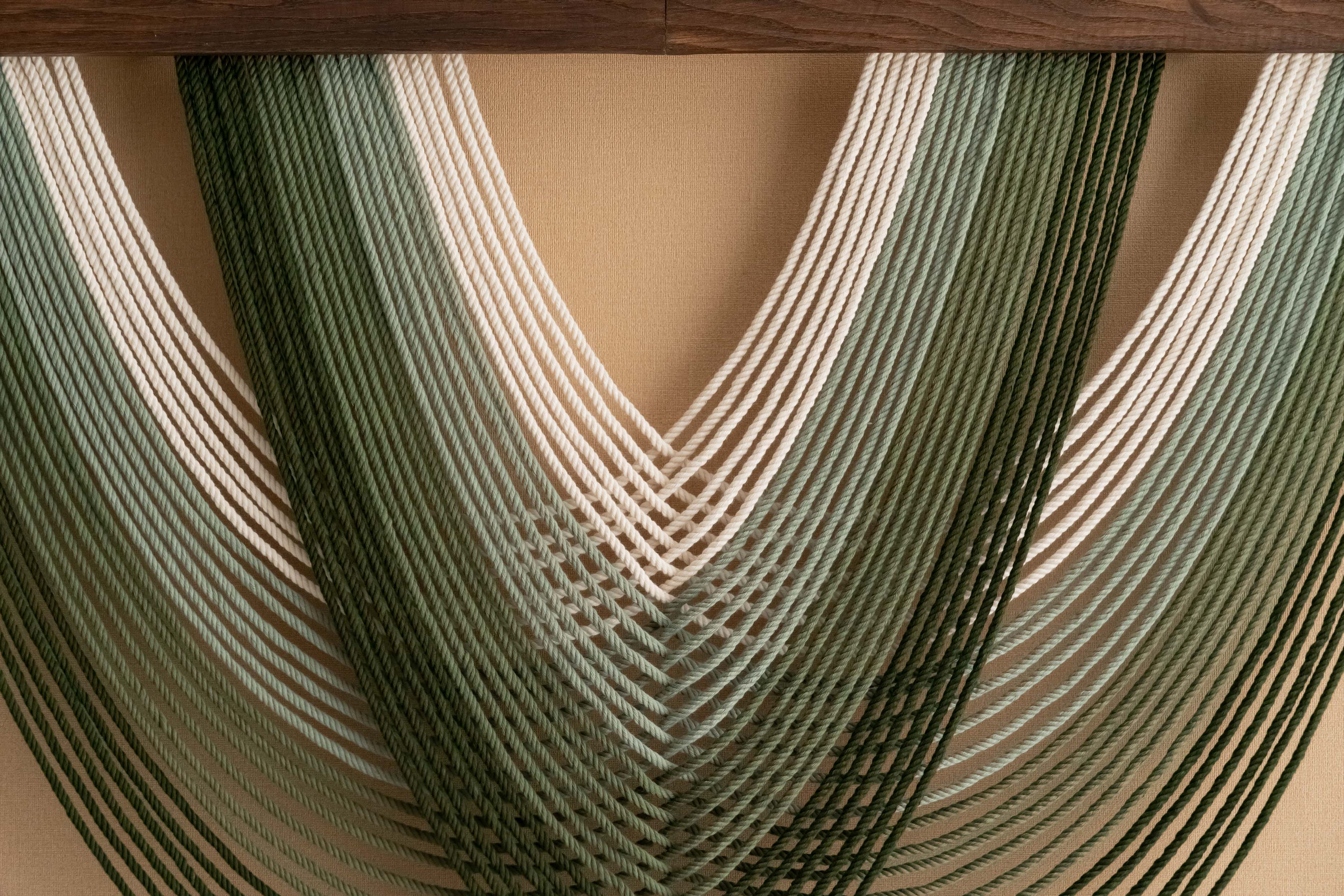 The Matrix Macrame Wall Hanging - Green Layered Decor V16