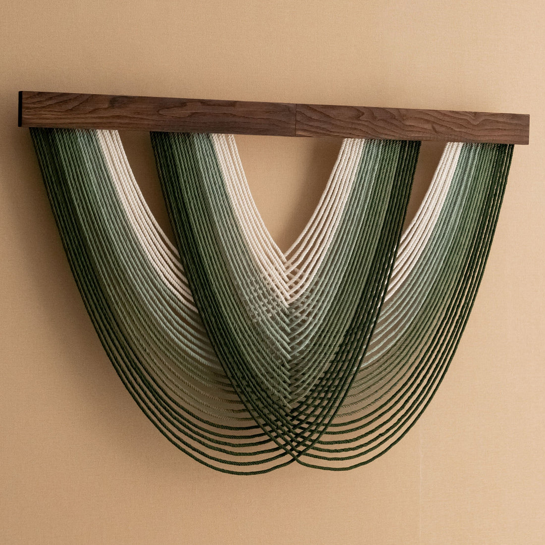 The Matrix Macrame Wall Hanging - Green Layered Decor V16