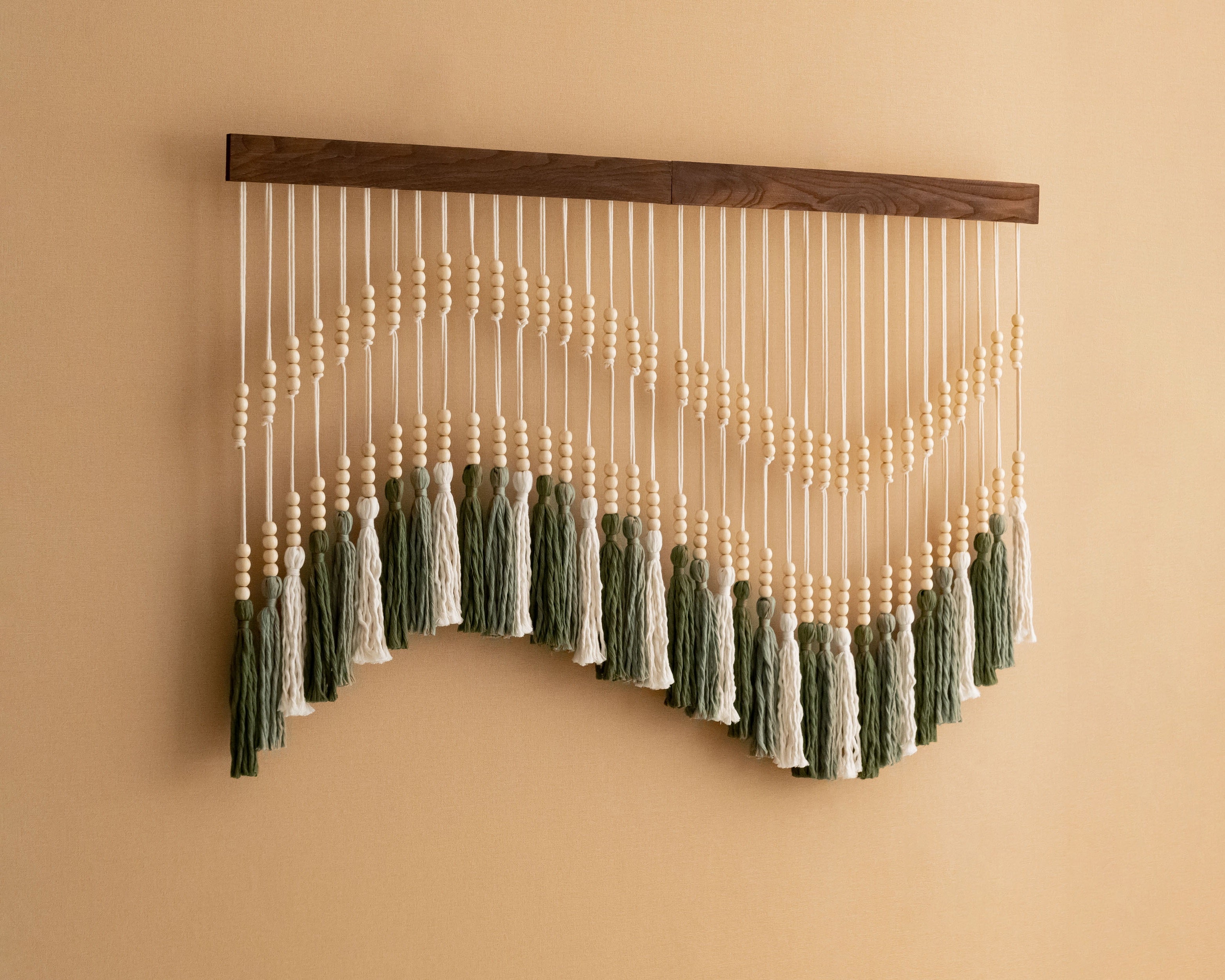 The Melody - Macrame Tassel Wall Hanging with Wood Beads V55